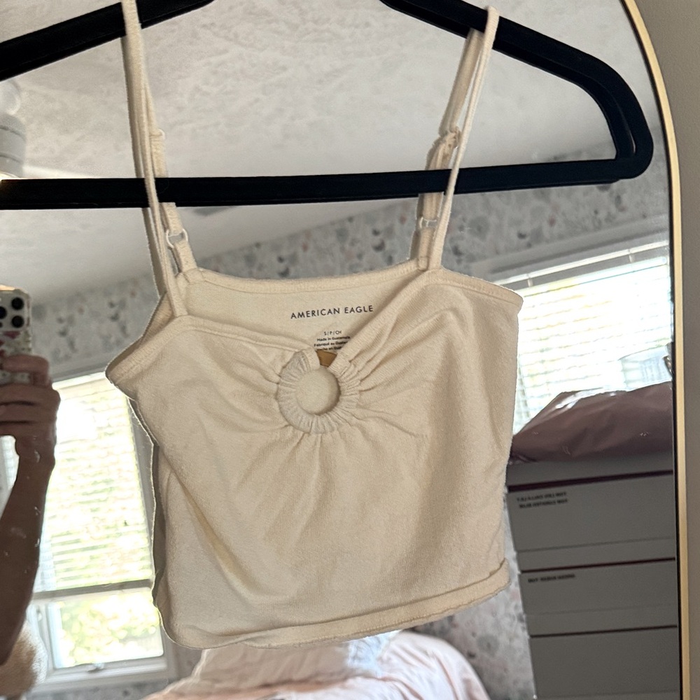 American Eagle Outfitters Cream Camisole Top
